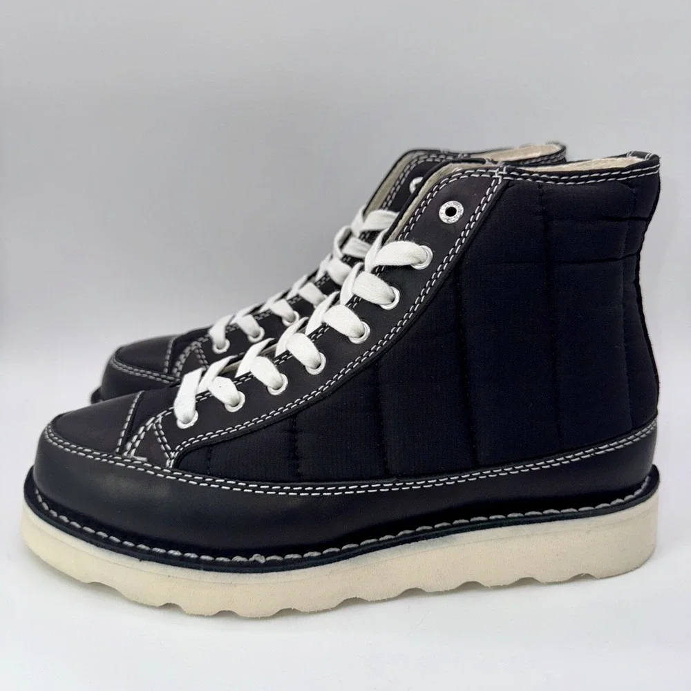 Good‎ News Roopa Quilted Boots Men's Size 9 Black White Puffer